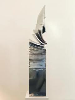 Harold Kimmelman Mid Century Modern Table or Floor Sculpture by Harold Kimmelman in Stainless - 2487793