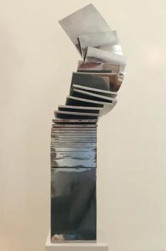 Harold Kimmelman Mid Century Modern Table or Floor Sculpture by Harold Kimmelman in Stainless - 2487796