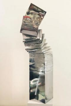 Harold Kimmelman Mid Century Modern Table or Floor Sculpture by Harold Kimmelman in Stainless - 2487797