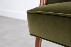 Harold Schwartz Lounge Chairs in Olive Velvet C 1950s - 4788482