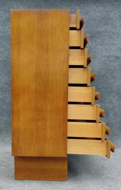 Harold Schwartz Romweber Harold Schwartz Romweber Oak 8 Drawer Tall Chest Sculptural Architectural 50s - 3219329
