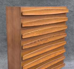 Harold Schwartz Romweber Harold Schwartz Romweber Oak 8 Drawer Tall Chest Sculptural Architectural 50s - 3219364
