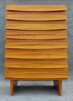 Harold Schwartz Romweber Harold Schwartz Romweber Oak 8 Drawer Tall Chest Sculptural Architectural 50s - 3219379