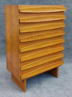 Harold Schwartz Romweber Harold Schwartz Romweber Oak 8 Drawer Tall Chest Sculptural Architectural 50s - 3219381