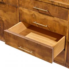 Harold Schwartz Romweber Harold Schwartz for Romweber Mid Century Burlwood and Brass Credenza and Hutch - 4563675