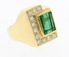 Haroldo Burle Marx Burle Marx Tourmaline Diamond Gold Cocktail Ring - 425102