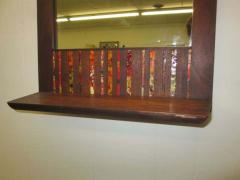 Harris Strong Stunning and Rare Harris Strong Tile Mirror with Shelf Mid century Modern - 1775169