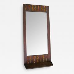 Harris Strong Stunning and Rare Harris Strong Tile Mirror with Shelf Mid century Modern - 1775299