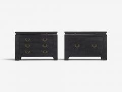 Harrison Van Horn Commodes Lacquered Wood Brass USA 1980s - 4782938