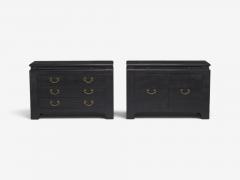 Harrison Van Horn Commodes Lacquered Wood Brass USA 1980s - 4782939
