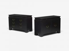 Harrison Van Horn Commodes Lacquered Wood Brass USA 1980s - 4782943