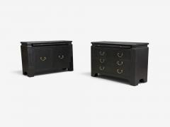Harrison Van Horn Commodes Lacquered Wood Brass USA 1980s - 4782956