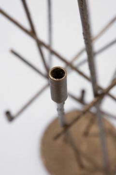Harry Bertoia Brutalist Melt Coated Welded Steel Rod Candlbra - 4597733