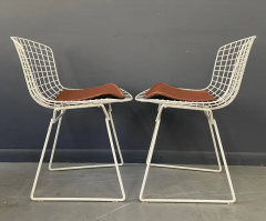 Harry Bertoia Harry Bertoia Wire Chairs for Knoll 1980s Vintage Mid Century w Original Pads - 2537326