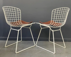 Harry Bertoia Harry Bertoia Wire Chairs for Knoll 1980s Vintage Mid Century w Original Pads - 2537341