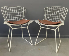 Harry Bertoia Harry Bertoia Wire Chairs for Knoll 1980s Vintage Mid Century w Original Pads - 2537351