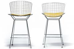 Harry Bertoia Harry Bertoia for Knoll Bar Stools in Custom Italian Parker Hotel Style Cushions - 2134827