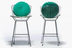 Harry Bertoia Harry Bertoia for Knoll Bar Stools in Custom Italian Parker Hotel Style Cushions - 2134832