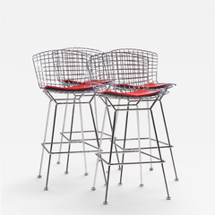 Harry Bertoia Harry Bertoia for Knoll Mid Century Chrome Bar Stools Set of 4 - 4699482