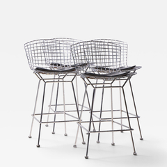 Harry Bertoia Harry Bertoia for Knoll Mid Century Chrome Bar Stools Set of 4 - 4727947