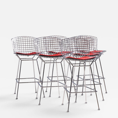 Harry Bertoia Harry Bertoia for Knoll Mid Century Chrome Bar Stools Set of 6 - 4699275