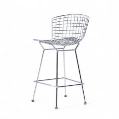 Harry Bertoia Harry Bertoia for Knoll Mid Century Chrome Counter Stools Pair - 4350789