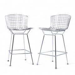 Harry Bertoia Harry Bertoia for Knoll Mid Century Chrome Counter Stools Pair - 4350790