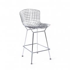 Harry Bertoia Harry Bertoia for Knoll Mid Century Chrome Counter Stools Pair - 4350796