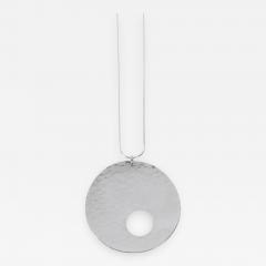 Harry Bertoia Limited Edition Sterling Silver Gong Style Pendant Designed by Harry Bertoia - 254429