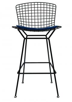 Harry Bertoia Mid Century Modern Black Wire Bar Stool by Harry Bertoia for Knoll - 2896807