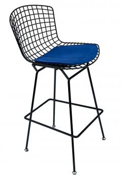 Harry Bertoia Mid Century Modern Black Wire Bar Stool by Harry Bertoia for Knoll - 2896810