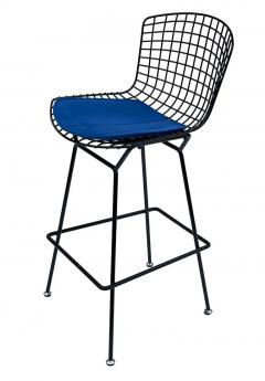 Harry Bertoia Mid Century Modern Black Wire Bar Stool by Harry Bertoia for Knoll - 2896814