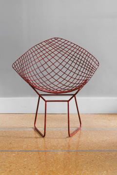 Harry Bertoia Pair of China red lacquered Diamond chairs by Harry Bertoia 1950 - 4431231