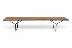 Harry Bertoia Pair of Harry Bertoia for Knoll Associates Wooden Slat and Metal Y Frame Benches - 2793866