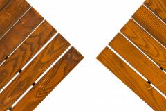 Harry Bertoia Pair of Harry Bertoia for Knoll Associates Wooden Slat and Metal Y Frame Benches - 2793867