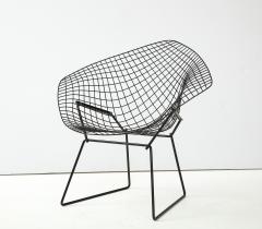 Harry Bertoia Pair of Mid Century Black Wire Bertoia Chairs for Knoll American circa 1950 - 2516636