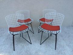 Harry Bertoia Set of Harry Bertoia Childs Chairs Original Knoll Orange Seat Pads - 1243625