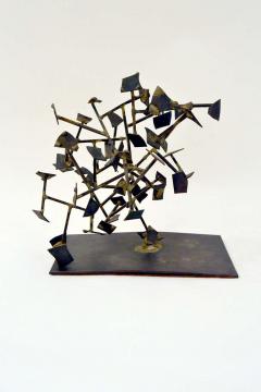 Harry Bertoia Unique Welded Steel and Brass Sculpture by Harry Bertoia - 213820