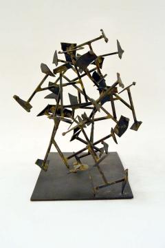 Harry Bertoia Unique Welded Steel and Brass Sculpture by Harry Bertoia - 213821