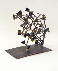 Harry Bertoia Unique Welded Steel and Brass Sculpture by Harry Bertoia - 213822