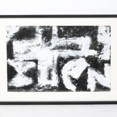 Harry Bertschmann Mid Century Dakota Series B W Abstract Acrylic on Paper by Harry Bertschmann - 4827171