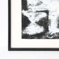 Harry Bertschmann Mid Century Dakota Series B W Abstract Acrylic on Paper by Harry Bertschmann - 4827177