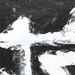 Harry Bertschmann Mid Century Dakota Series B W Abstract Acrylic on Paper by Harry Bertschmann - 4827194