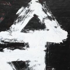 Harry Bertschmann Mid Century Dakota Series B W Abstract Acrylic on Paper by Harry Bertschmann - 4827221