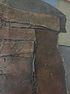 Harry Irving Gates Harry Irving Gates Abstract Mixed Media Sculpted Painting 1962 Red Furnace  - 4364201