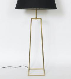 Harry Lawenda Substantial Tommi Parzinger Style Brass Box Form Table Lamp 1950s - 3059480