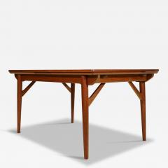 Harry Ostergaard Harry stergaard Danish Teak Draw Leaf Extension Dining Table circa 1960 - 4803975