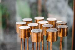 Harry Val Bertoia Large Bertoia Studios 12 Rod Time Change Through Sound B 2348 Brass Sculpture - 2467183