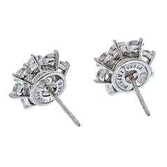 Harry Winston HARRY WINSTON 3 63 CARAT SUNFLOWER ROUND DIAMOND CLUSTER STUD EARRINGS - 2732010