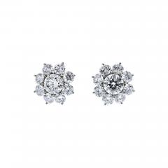 Harry Winston HARRY WINSTON 3 63 CARAT SUNFLOWER ROUND DIAMOND CLUSTER STUD EARRINGS - 2734854